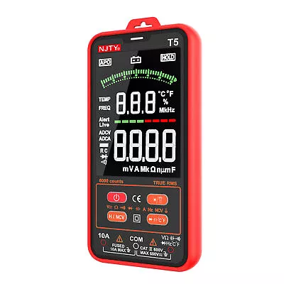 NJTY T5 6000 Counts True RMS Multimeter Digital Universal Tester 3.8-inch V7N8 • $34.03