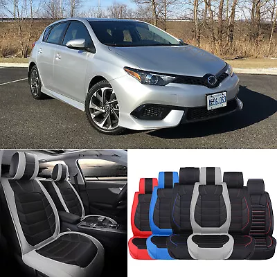 For Toyota Corolla 1998-2018 Car Seat Cover Full Set 2/5 Seater Luxury Leather • $99.11