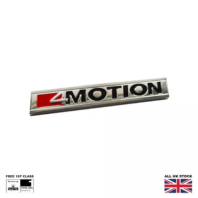 £14.98 • Buy NEW 4MOTION Boot Badge For VW Golf Jetta Passat Tiguan Polo Touareg Chrome/Red 