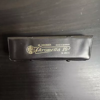 Vintage M HOHNER 253/40 C Chrometta 10 Slide Harmonica With Original Case  • $44.99