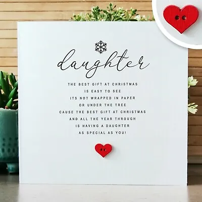 Special Daughter Christmas Card Xmas Card For Daughter From Parents Card • £3.75