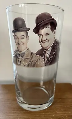 LAUREL AND HARDY PINT SIZE BEER GLASS Autograph Design STAN AND OLLIE • £12.99