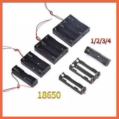 18650 Battery Holder Box Case Box Multi Choice 1 2 3 4 Cell Wire High Quality • £1.91