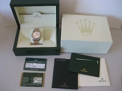 $10000 • Buy Rolex 2 Tone Everose Oyster Perpetual Datejust 36 Jubilee Band Watch 116231 B&p