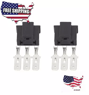 Pair Of NEW H4 Headlight Bulb Male Wire Connector Plug Socket 9003 HB2 H6024 LED • $8.90