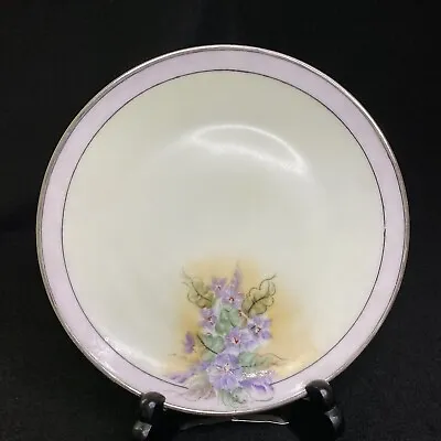 Antique 1928 Thomas Rosenthal Hand Painted Purple Violets Cabinet Plate • £21.85