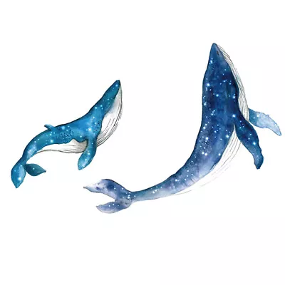 ULTNICE Whale Wall Stickers - 2 Sets Marine Animal Decals For Kids Room Decor-QB • $12.91