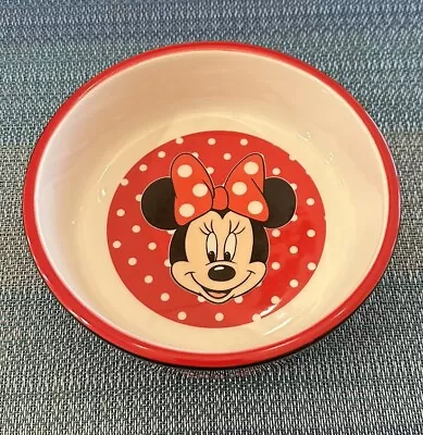 NEW Disney Tails Minnie Mouse Ceramic Pet Food Dish • $5