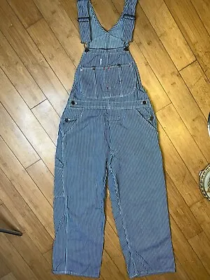 Vintage Men’s Small Dickies Hickory Striped Overalls Coveralls Jeans • $60