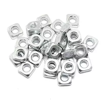 30pcs Galvanized Square Nut 1/4 -20 Carbon Steel Square Nuts For Mechanical E... • $13.95