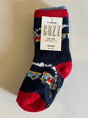 The Children’s Place Cozy Socks Toddler 3t-4t Shoe Size 10-11 2 Pack W/ Grippers • $3.50