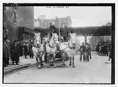 Hookladder #7Horse Drawn Fire Vehiclestorefrontsbridge1910-1915firemen • $9.99