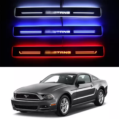 Illuminated Door Sill Protector Step Light DC12V Fit For Ford Mustang 2004-2014 • $89.99