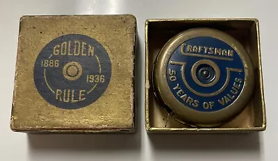 NOS - IN BOX!! Vintage Craftsman THE GOLDEN RULE 50 Years Tape Measure 1886-1936 • $86