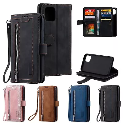 For Samsung S23 S22 S21 S20 FE Ultra S10 9 Plus Case Leather Wallet Flip Cover • $19.99