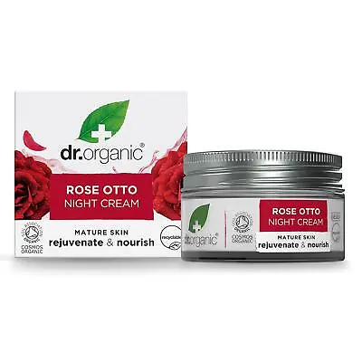 Dr Organic Rose Otto Night Cream - 50ml • £13.83