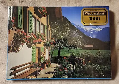 WADDINGTONS 1000 Pc Jigsaw PUZZLE 28 X 19 GRINDWALD Switzerland 1984 NEW SEALED • $14.95