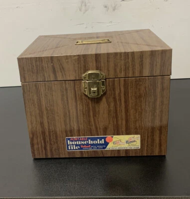 $30 • Buy 1970’s Portable Household Metal File Lock Box Vintage Ballonoff Metal Products