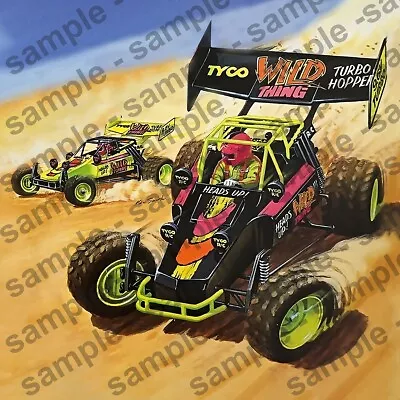 WILD THING FRIDGE MAGNET 6  X 6  Turbo Hopper TYCO RC 9.6v 90s R/C Buggy • $19.99