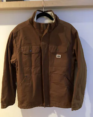 Lee Sherpa Lined Canvas Field Men’s Jacket- Tobacco  - Size Medium Barn Jacket • $27