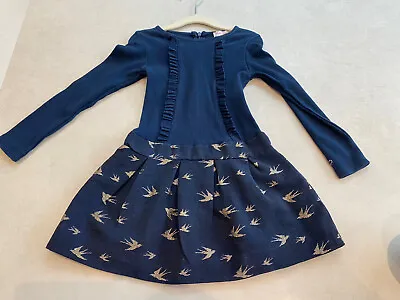 Girls Lili Gaufrette Dress Festive Party Age 4 Elegant Flawless • £22