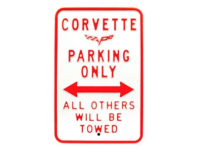 Corvette C6 Only Parking Sign Embossed Steel • $33.15