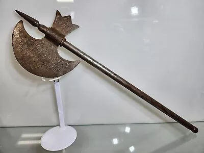 Antique Ceremonial Islamic Persian Qajar Axe Engraved Antique Reproduction • $240