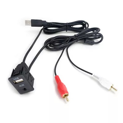 Car 3.5mm AUX USB To 2 RCA Male Connector Stereo Radio Extension Cable Wire Plug • $11.60