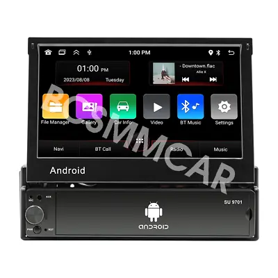 1 Din 7in Android 13 CarPlay Stereo Car Radio GPS Navigation Multimedia Player • $107.91