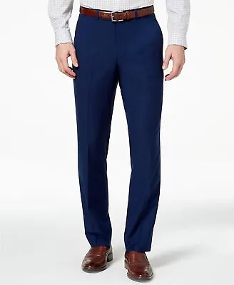 Kenneth Cole Mens Blue Suit Dress Pants 31 X 32 Flex Slim-Fit Stretch Modern • $11.87