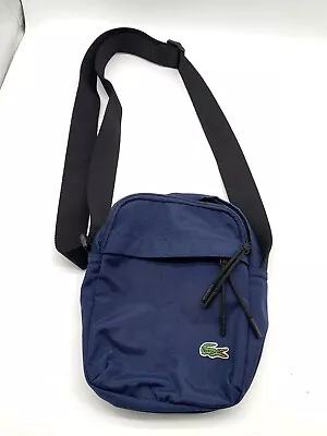 Lacoste Flight Camera Man Woven Navy Cross Body Small Side Pouch Bag • £25