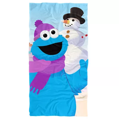 Sesame Street Cookie Monster Snowman Kids Beach Towel 30 X60  • $37.50