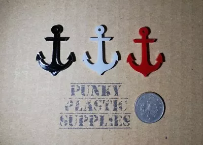 5x Anchor Laser Cut Acrylic Charms Cabochons  DIY Jewellery Making • £2