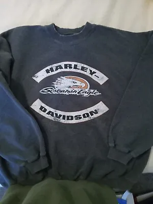 Vintage Harley Davidson  Screamin Eagle  Sweatshirt With Distressed Look • $49