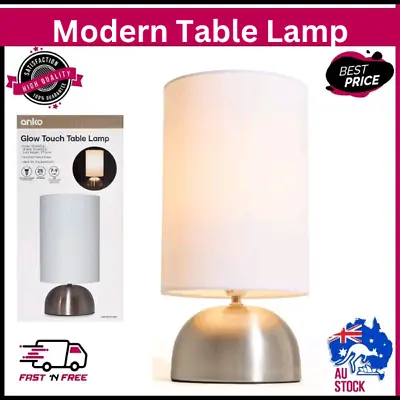 Modern Table Lamp Bedside Desk Lamp Retro Reading Light Study Bed Lounge Touch L • $15.50