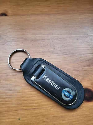 Kastner Volvo Black Leather Stitched Key Ring • $1.22