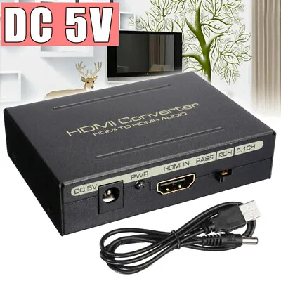 £11.51 • Buy 1080P HDMI To SPDIF Optical 4K RCA L/R Analog Audio Extractor Converter Splitter