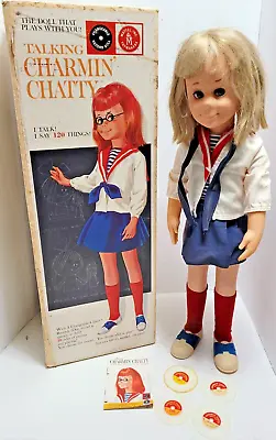 1961 Mattel Talking Charmin Chatty Doll W/box & Records • $120