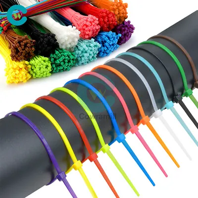 100-1000PCS 2.5*100mm Self-locking Nylon Plastic Cable Ties 150mm 200mm Zip Ties • $2.29