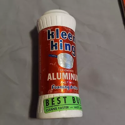 Vintage Kleen King Plastic Bottle  Brightens Aluminum   Display Only • $10
