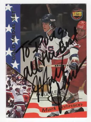 1995 Signature Rookies 1980 Miracle On Ice #17 - Mark Johnson Autograph - TTM • $15.99