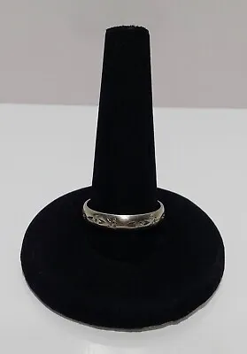 Men's Vintage Estate 14k White Gold Etched Wedding Band Ring Sz 12.25 • $399.95
