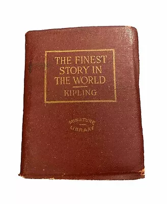 The Finest Story In The World  Kipling Miniature Library Antique Red Leather • $9