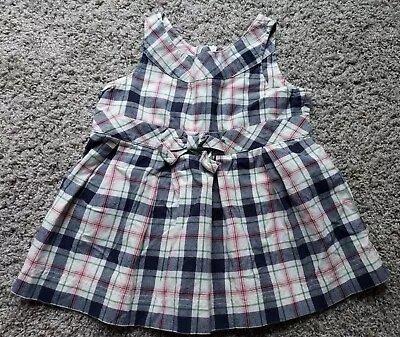 Gymboree Plaid Shirt Size 6 Prep School Bow Tank Top Sleeveless Dress Shirt • $5