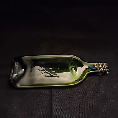 Melted Flattened Green Wine Bottle Cheese Tray Spoon Rest • $13.29