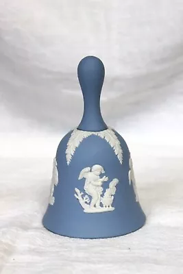 Vintage Wedgwood Blue And White Jasperware Table Bell - Cherubs • $12