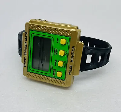 Rare Sport Jogger Mate Pulse Monitor Watch Made In Japan 2” Square Design 26 • $62.99