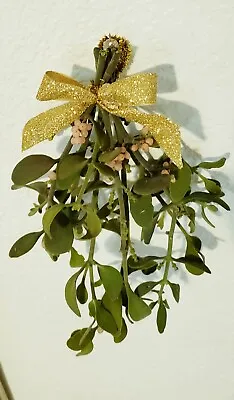 Fresh Live Mistletoe Bunch With Berries And Bow...FREE PRIORITY SHIPPING!  • $20