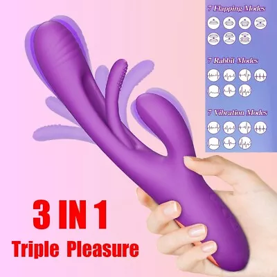 Flapping-Rabbit-Vibrator-Tapping-Women-Massager • $21.89