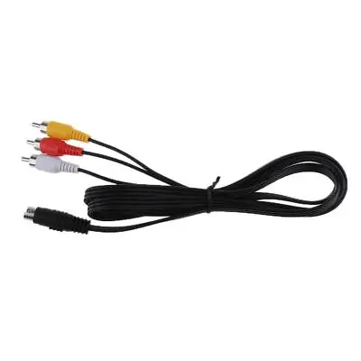 Premium S-Video 7-pin Male To 3 RCA Male Video Adapter Cable Converter Cord • £5.95
